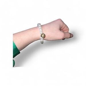 Plunder White Pearl Bracelet with Gold Charm
